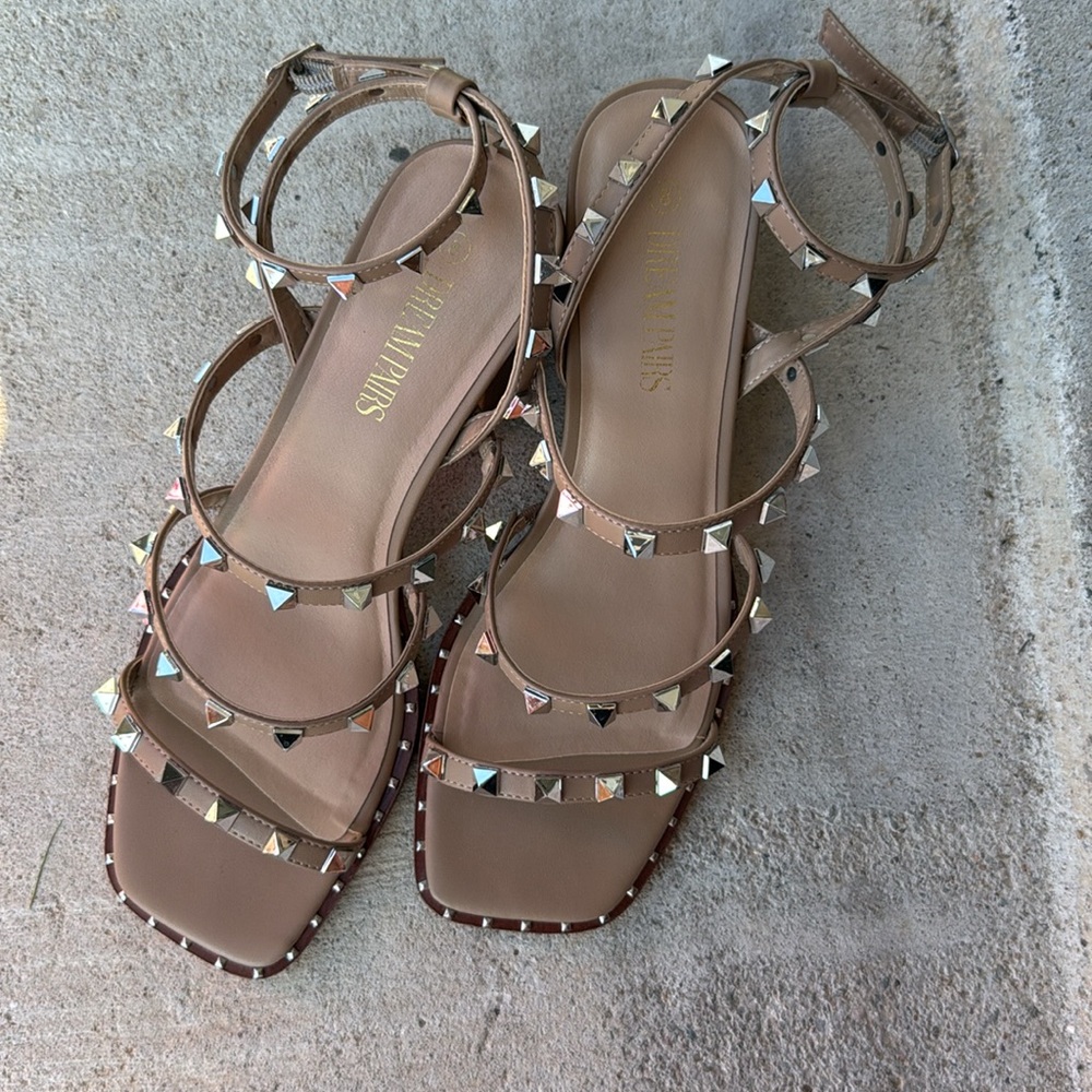 Studded Rhinestone Heels